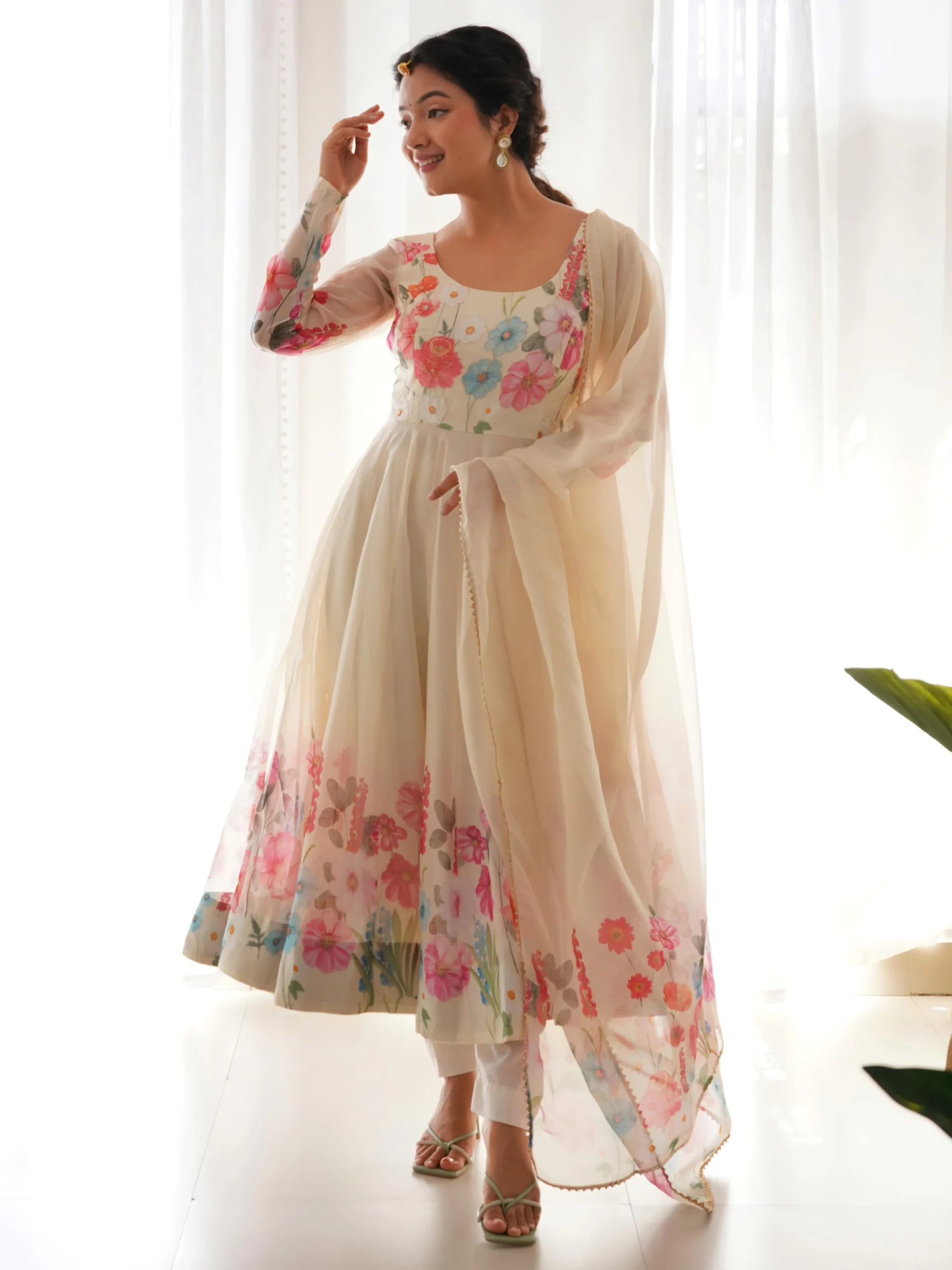 Nazneen Ruhani Pure Organza Wholesale Readymade Salwar Suit — Wholesale Readymade Suit, MPA wholesale from Surat - Gallery Image 2